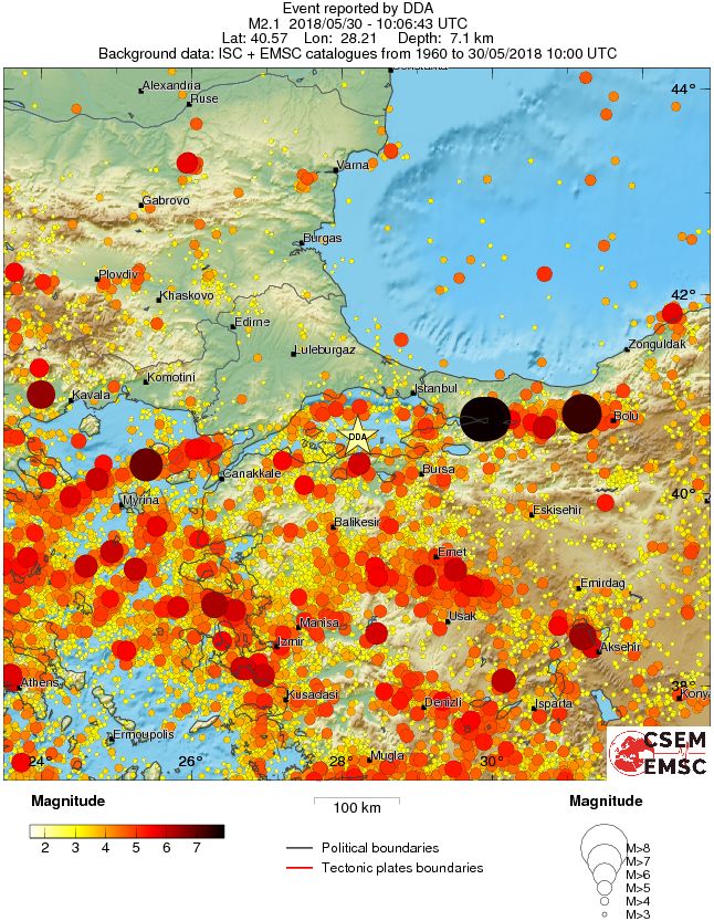 regional magnitude historical seismicity