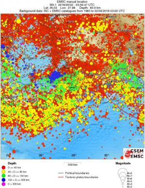 regional historical seismicity