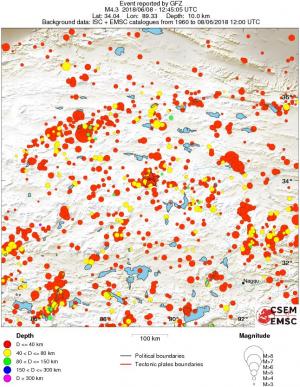 regional historical seismicity