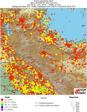 regional historical seismicity