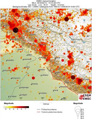 regional magnitude historical seismicity