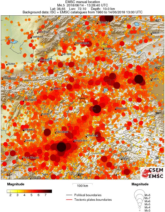 regional magnitude historical seismicity