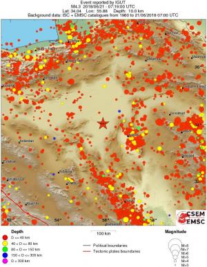 regional historical seismicity