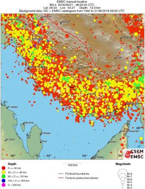 regional historical seismicity
