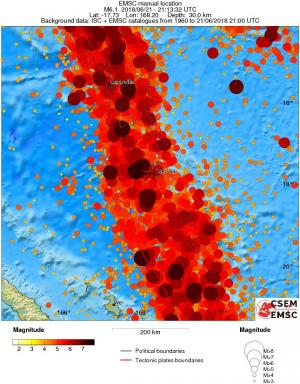 regional magnitude historical seismicity