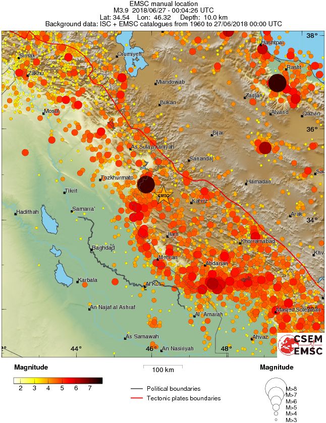 regional magnitude historical seismicity