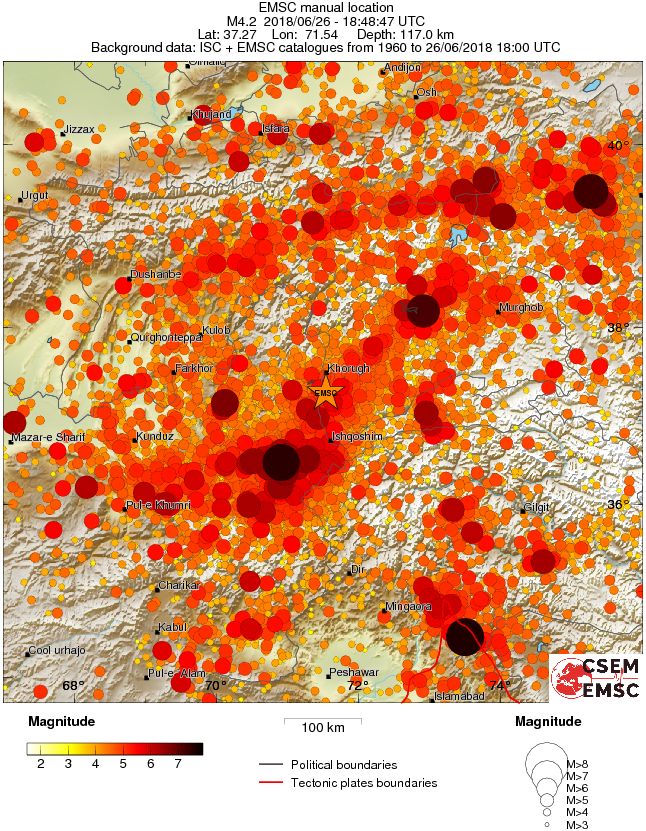 regional magnitude historical seismicity