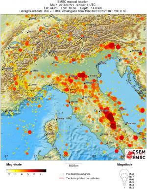 regional magnitude historical seismicity