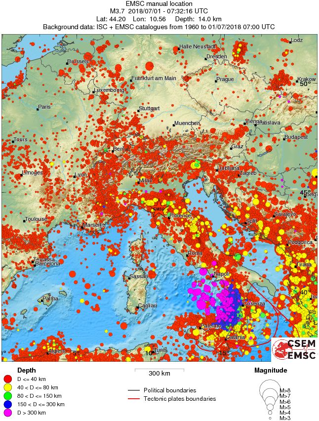 wide historical seismicity
