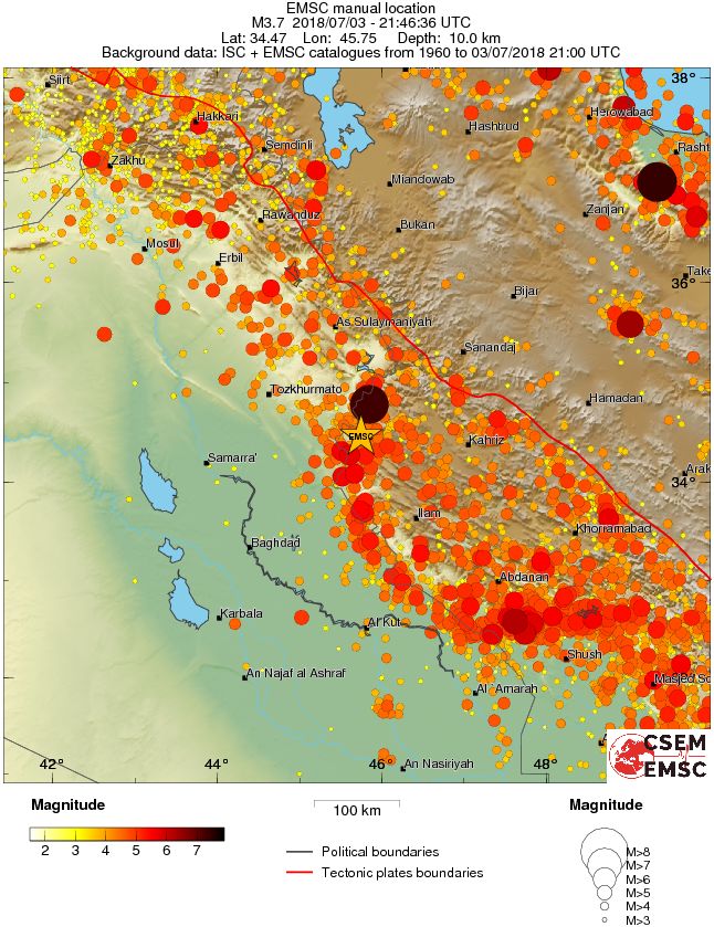 regional magnitude historical seismicity