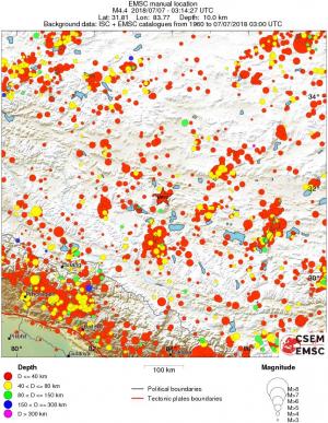 regional historical seismicity