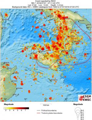 regional magnitude historical seismicity