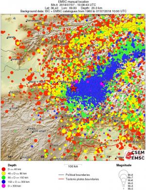 regional historical seismicity