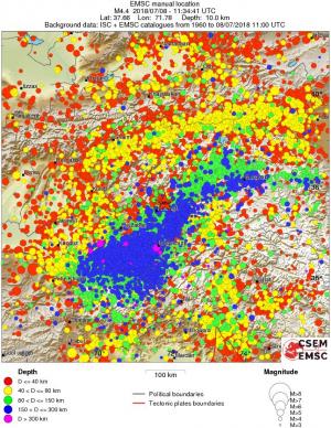 regional historical seismicity