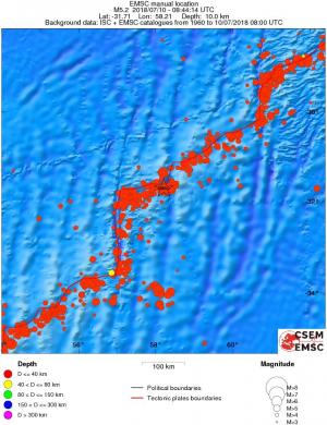 regional historical seismicity