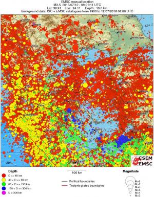 regional historical seismicity