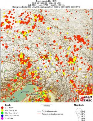 regional historical seismicity