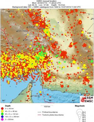regional historical seismicity
