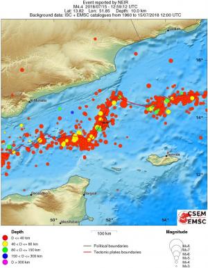 regional historical seismicity