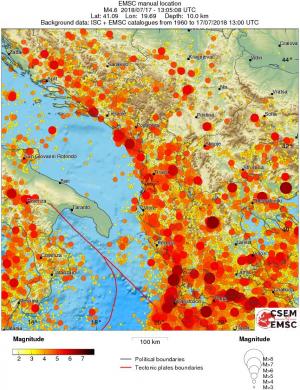 regional magnitude historical seismicity