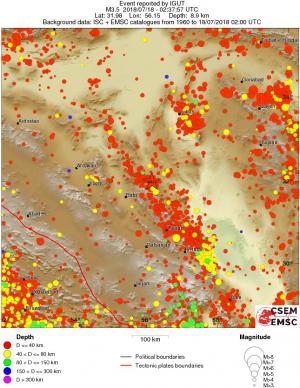 regional historical seismicity