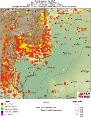 regional historical seismicity