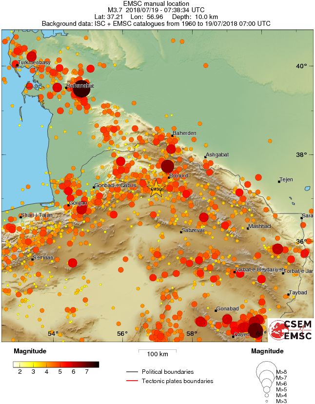regional magnitude historical seismicity