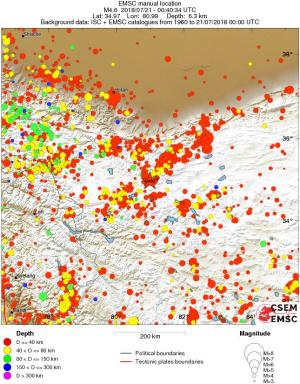 regional historical seismicity