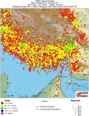 regional historical seismicity