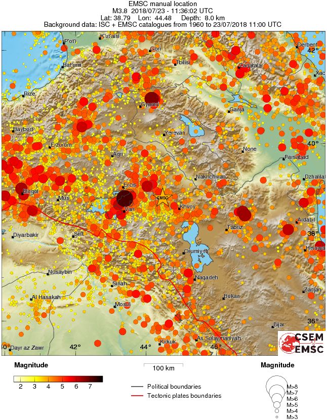regional magnitude historical seismicity