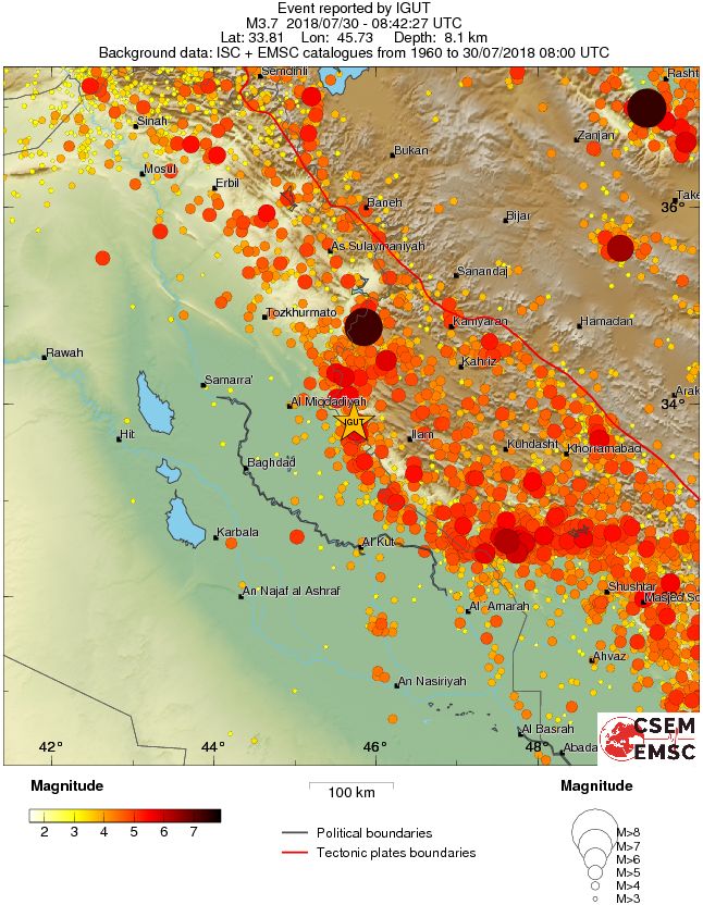 regional magnitude historical seismicity