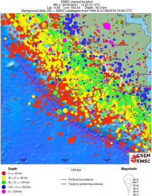 regional historical seismicity