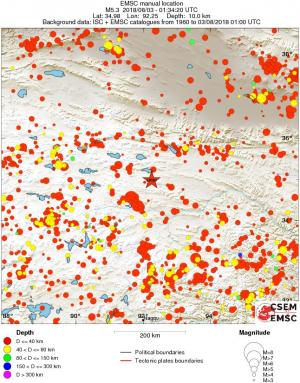 regional historical seismicity