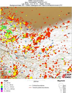 regional historical seismicity