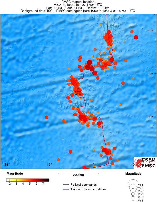 regional magnitude historical seismicity