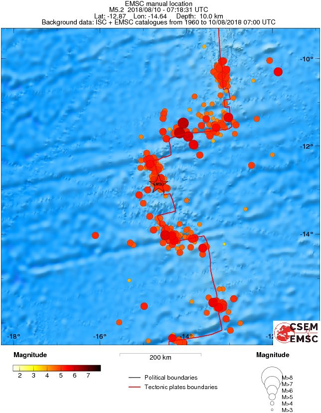 regional magnitude historical seismicity