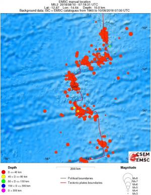 regional historical seismicity