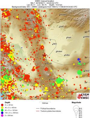 regional historical seismicity
