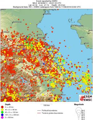 regional historical seismicity