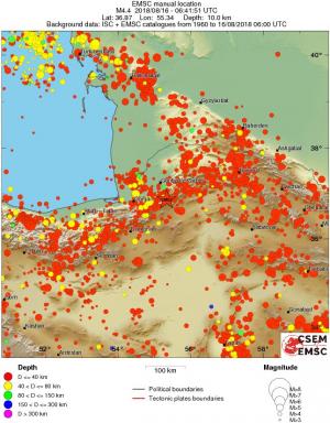 regional historical seismicity