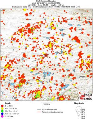 regional historical seismicity