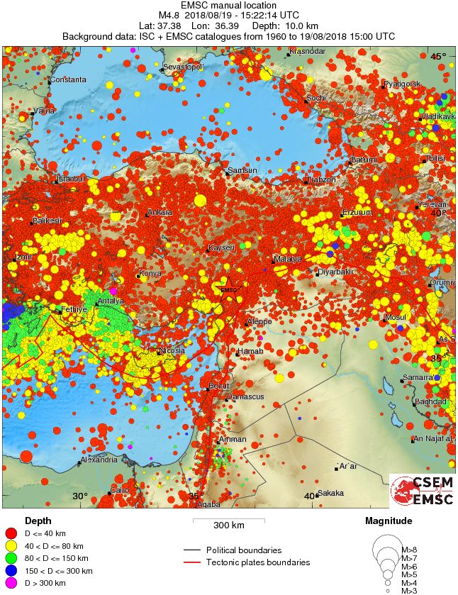 wide historical seismicity