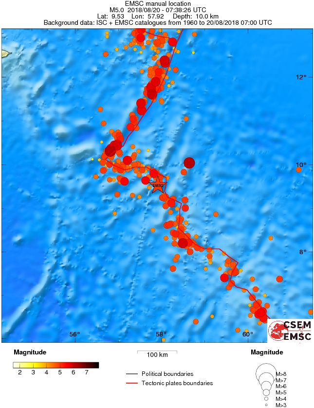 regional magnitude historical seismicity