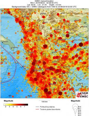 regional magnitude historical seismicity