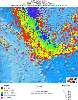 regional historical seismicity