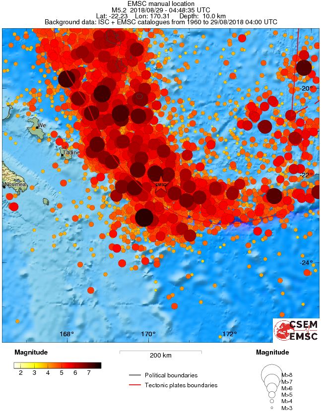 regional magnitude historical seismicity
