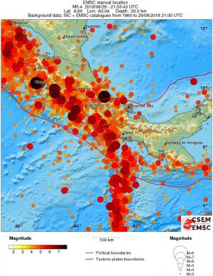 regional magnitude historical seismicity