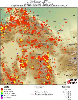 regional historical seismicity