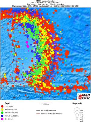 regional historical seismicity