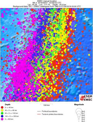 regional historical seismicity
